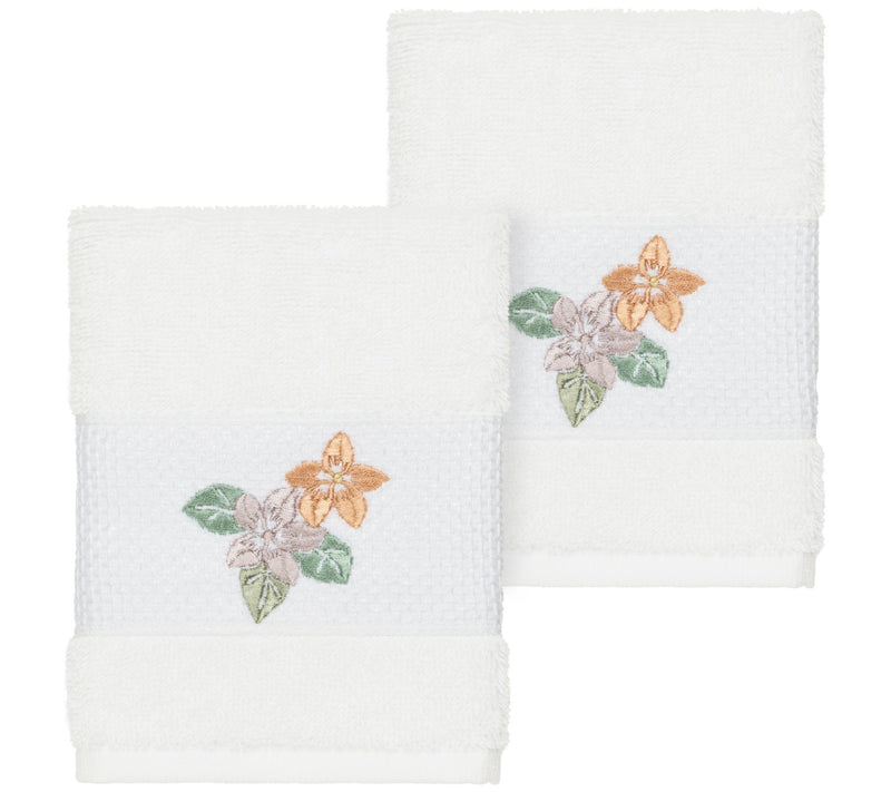 Linum Home Textiles Caroline 2PC Embellished Washcloth Set — View 13