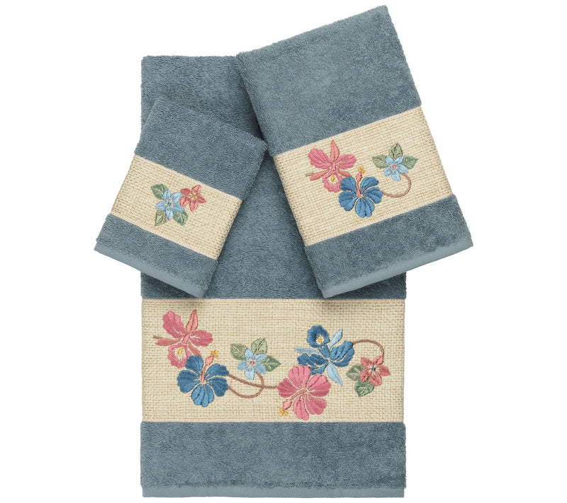Linum Home Textiles Caroline 3PC Embellished Towel Set — View 11