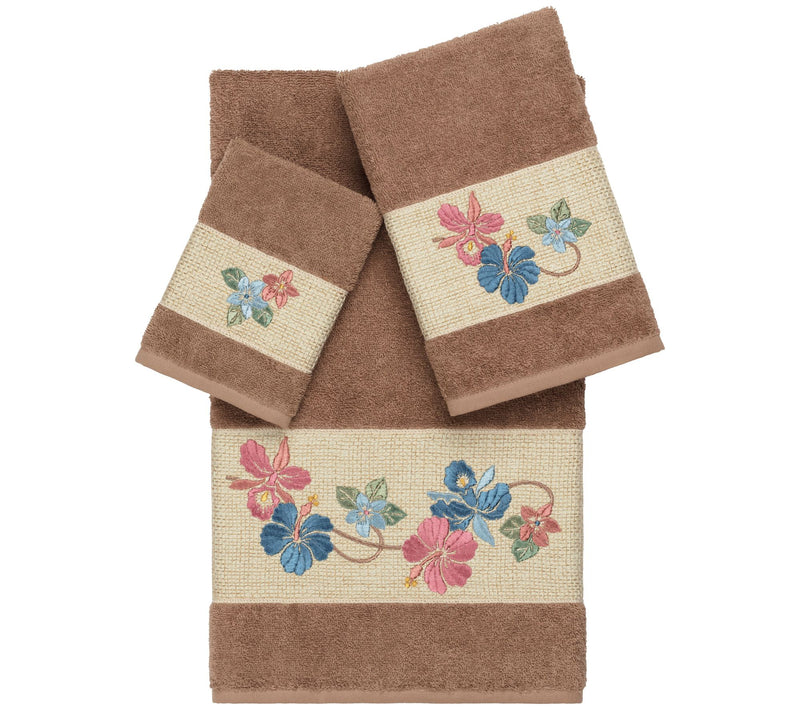 Linum Home Textiles Caroline 3PC Embellished Towel Set — View 5