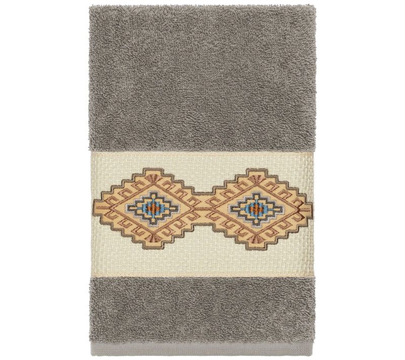 Linum Home Textiles Gianna Embellished Hand Towel — View 3