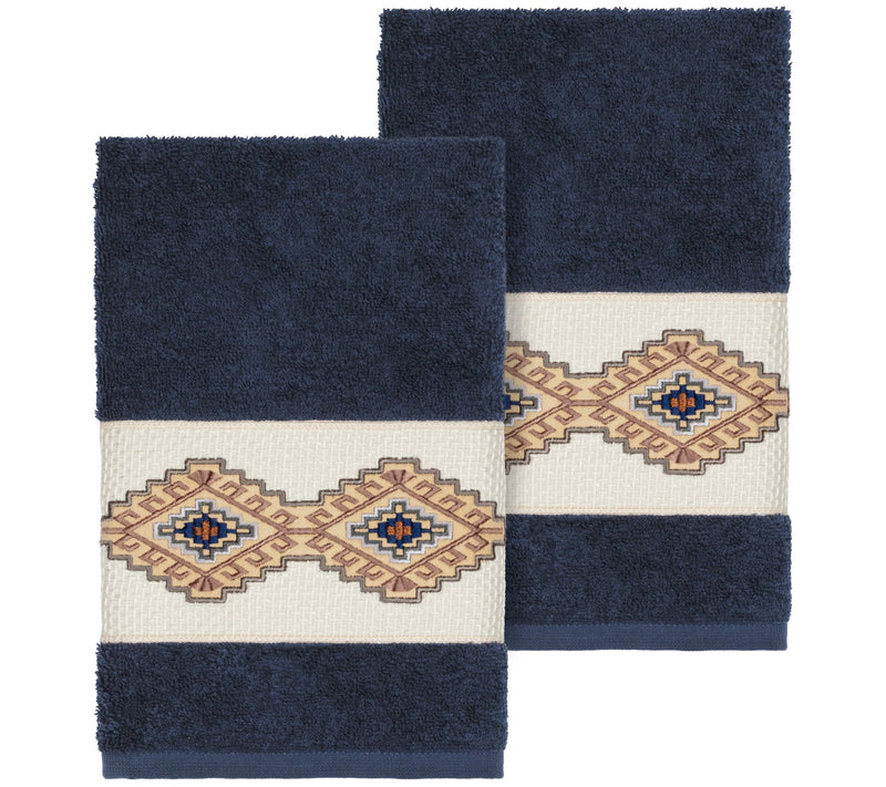 Linum Home Textiles Gianna 2PC Embellished HandTowel Set — View 9