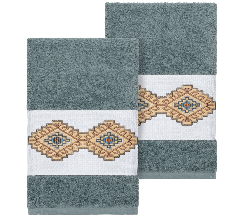 Linum Home Textiles Gianna 2PC Embellished HandTowel Set — View 11