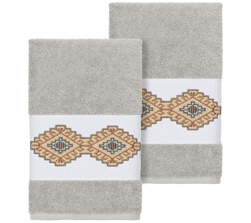 Linum Home Textiles Gianna 2PC Embellished HandTowel Set — View 7
