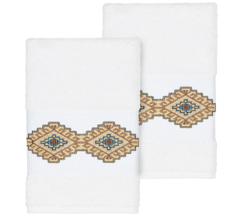 Linum Home Textiles Gianna 2PC Embellished HandTowel Set — Main view
