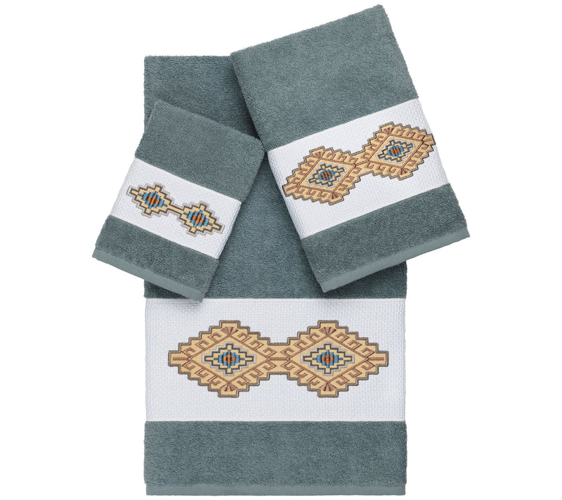 Linum Home Textiles Gianna 3PC Embellished Towel Set — View 11