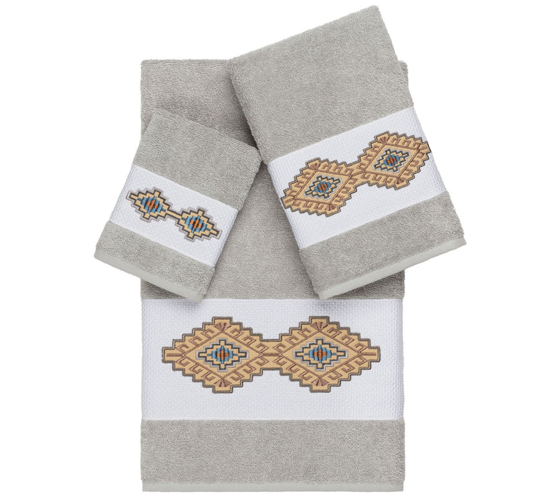 Linum Home Textiles Gianna 3PC Embellished Towel Set — View 7