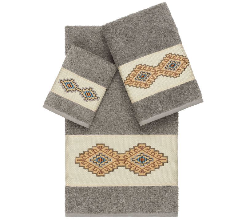 Linum Home Textiles Gianna 3PC Embellished Towel Set — View 3