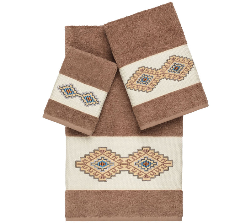 Linum Home Textiles Gianna 3PC Embellished Towel Set — View 5