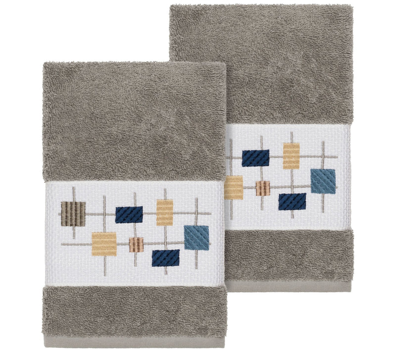 Linum Home Textiles Khloe 2PC Embellished HandTowel Set — View 9