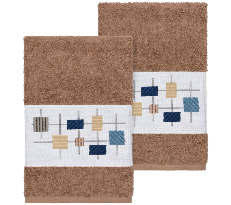 Linum Home Textiles Khloe 2PC Embellished HandTowel Set — View 5