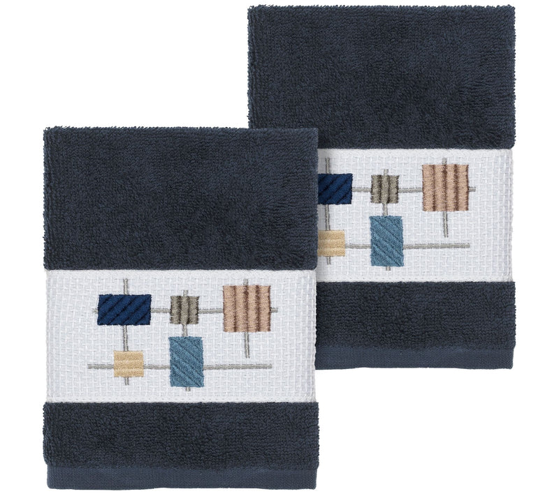 Linum Home Textiles Khloe 2PC Embellished Washcloth Set — View 9