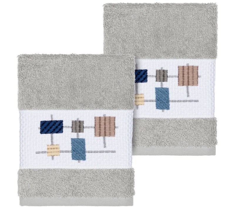 Linum Home Textiles Khloe 2PC Embellished Washcloth Set — View 7