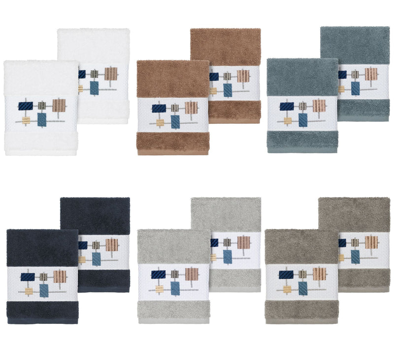 Linum Home Textiles Khloe 2PC Embellished Washcloth Set — View 14