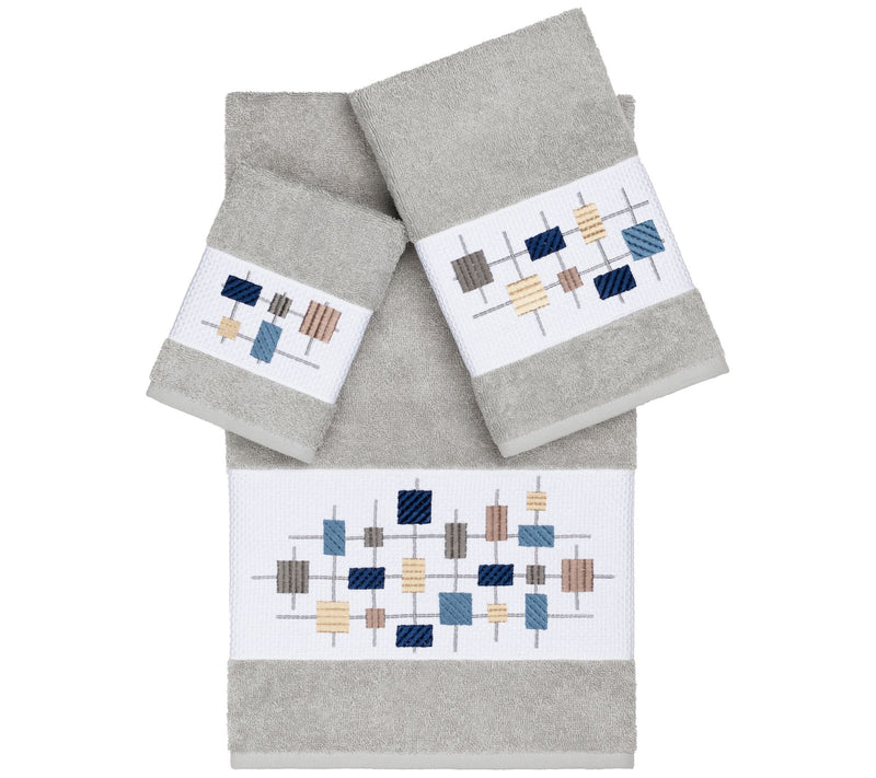 Linum Home Textiles Khloe 3PC Embellished TowelSet — View 7
