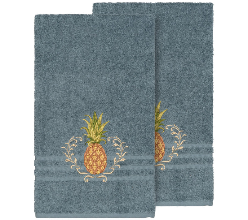 Linum Home Textiles Welcome 2PC Embellished Bath Towel Set — View 3
