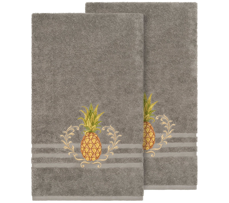 Linum Home Textiles Welcome 2PC Embellished Bath Towel Set — View 5