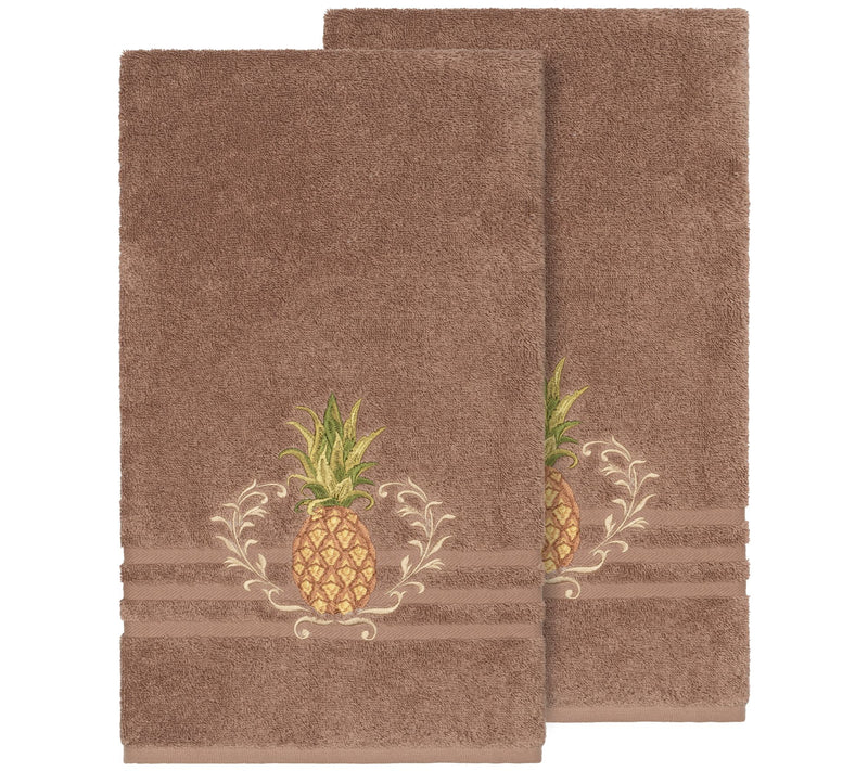 Linum Home Textiles Welcome 2PC Embellished Bath Towel Set — View 7