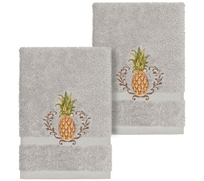 Linum Home Textiles Welcome 2PC Embellished Washcloth Set — View 9