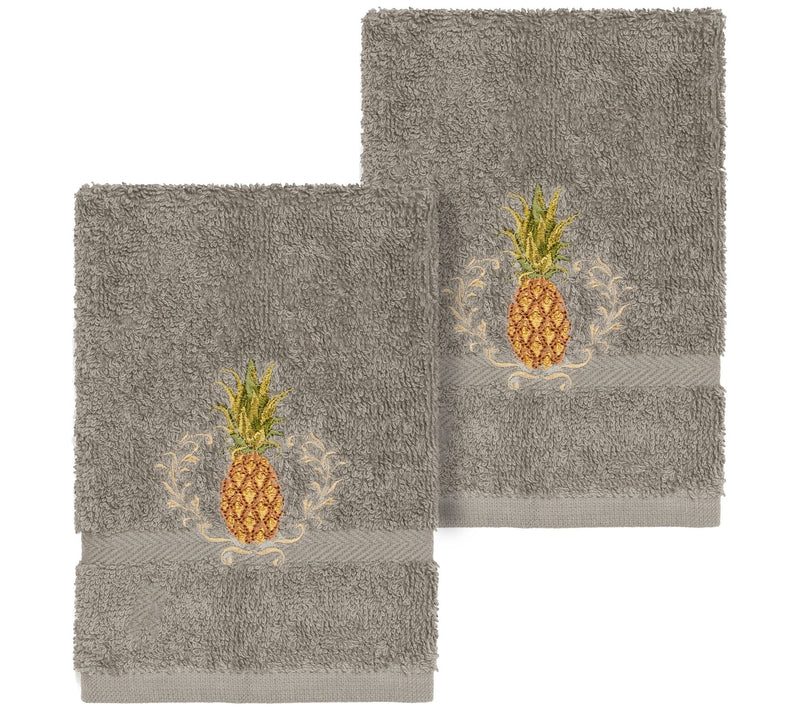 Linum Home Textiles Welcome 2PC Embellished Washcloth Set — View 5