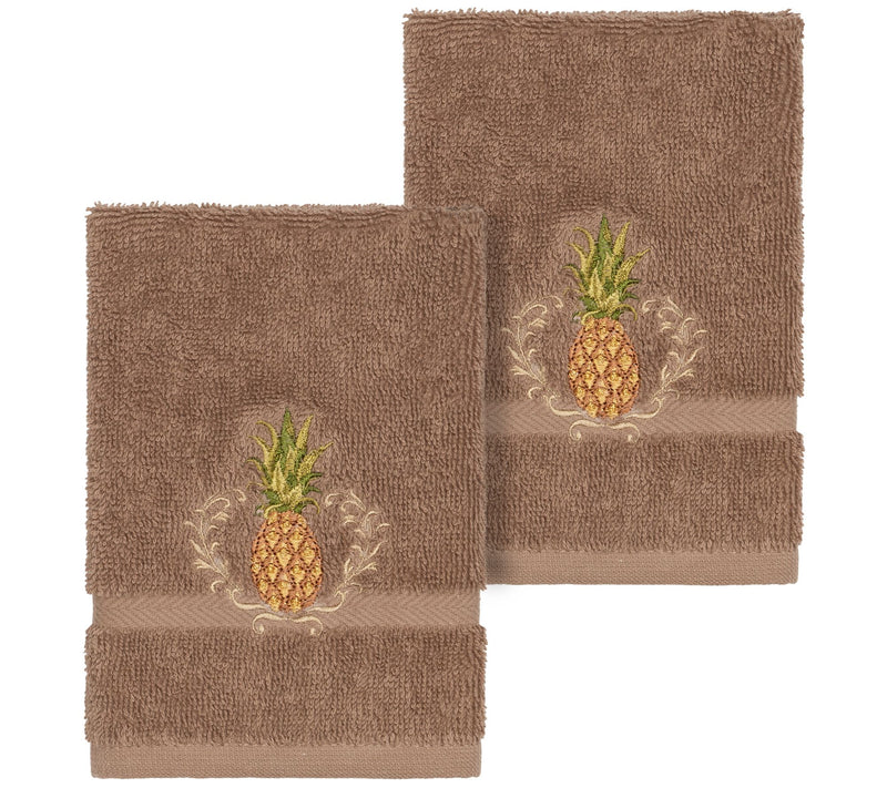 Linum Home Textiles Welcome 2PC Embellished Washcloth Set — View 7