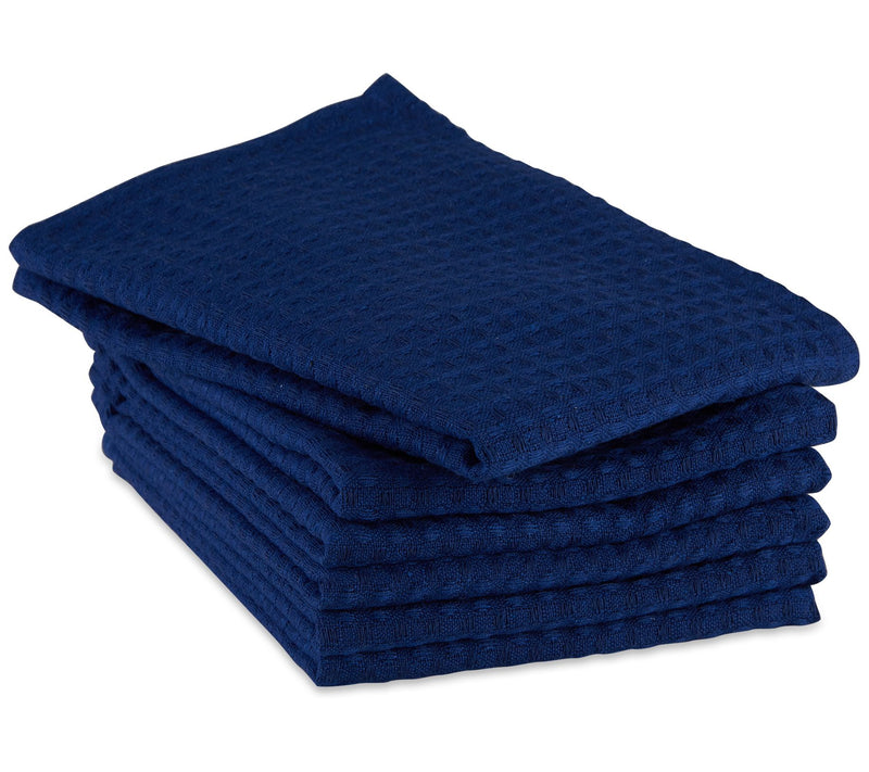Design Imports Set/6 Recycled Cotton Waffle Kitchen Towels — View 9