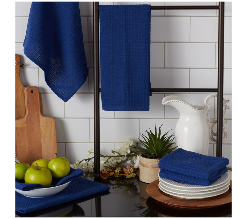 Design Imports Set/6 Recycled Cotton Waffle Kitchen Towels — View 11