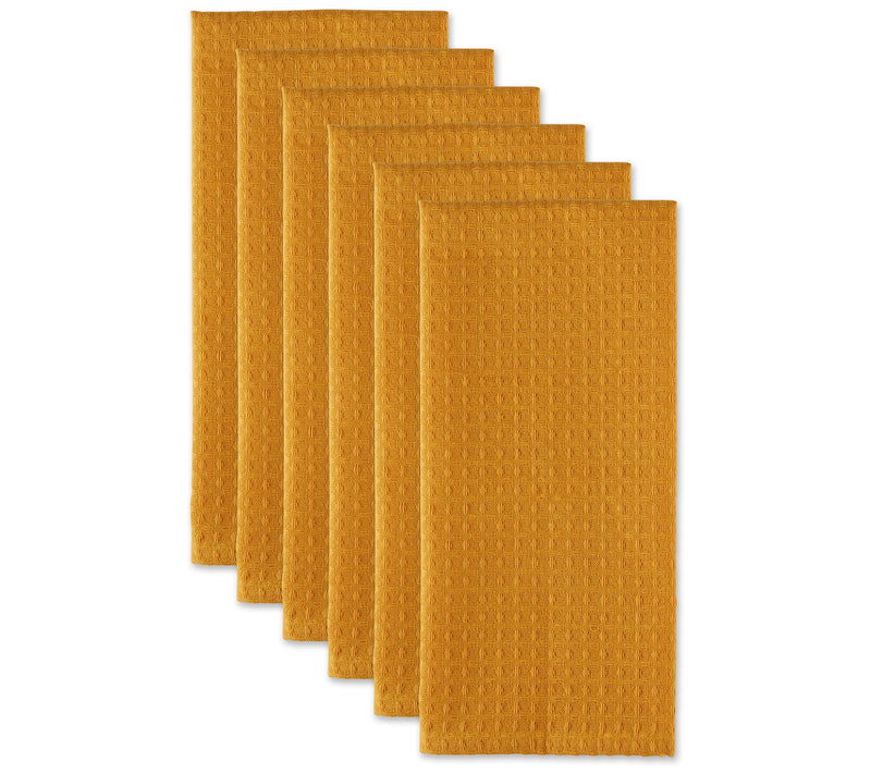 Design Imports Set/6 Recycled Cotton Waffle Kitchen Towels — View 7