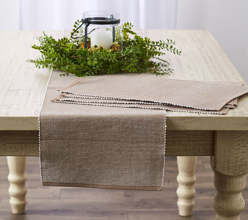 Design Imports 2-Tone Ribbed Table Runner 13x72 — View 23