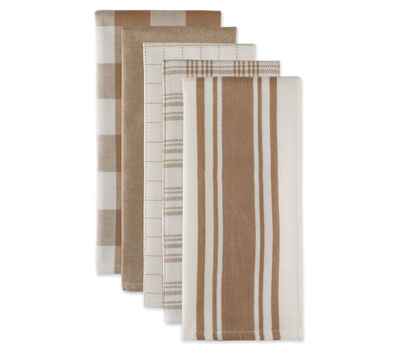 Design Imports Set of 5 Assorted Everyday Kitchn Towel — View 9