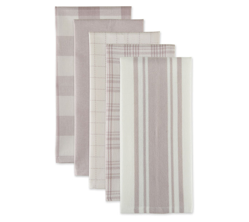 Design Imports Set of 5 Assorted Everyday Kitchn Towel — View 5