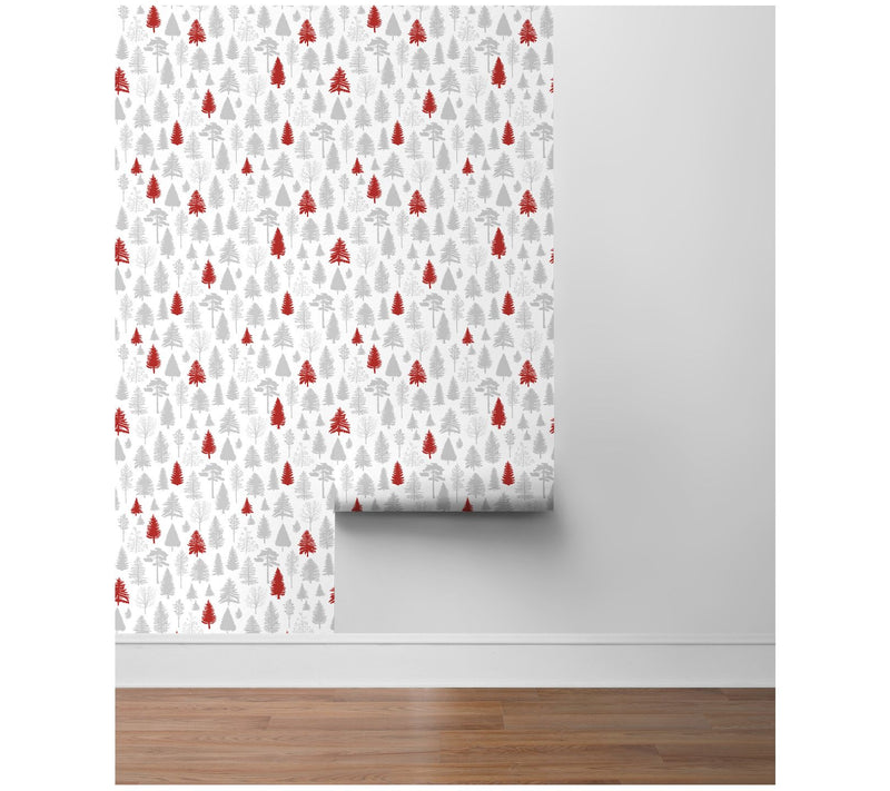 NextWall Winter Forest Peel and Stick WallpaperRoll — View 8