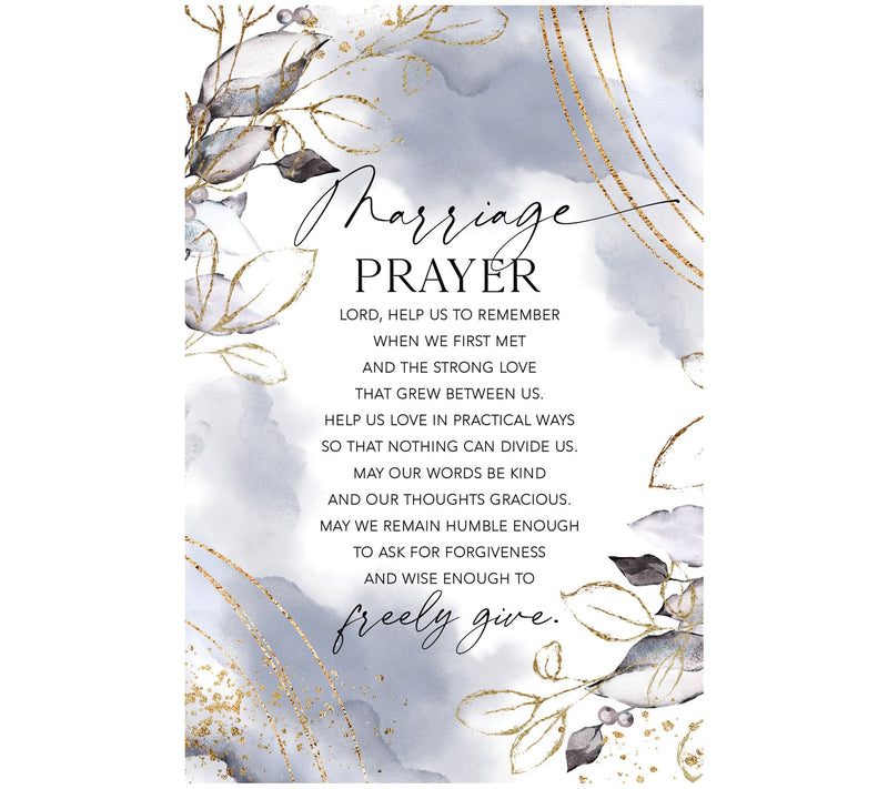 Marriage Prayer Wood Plaque with Easel and Hanger — Main view