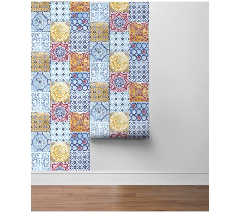 NextWall Moroccan Tile Peel and Stick WallpaperRoll — View 7