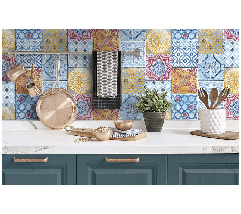 NextWall Moroccan Tile Peel and Stick WallpaperRoll — View 8