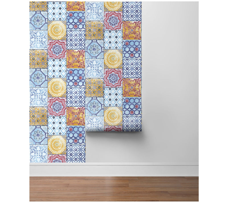 NextWall Moroccan Tile Peel and Stick WallpaperRoll — View 11