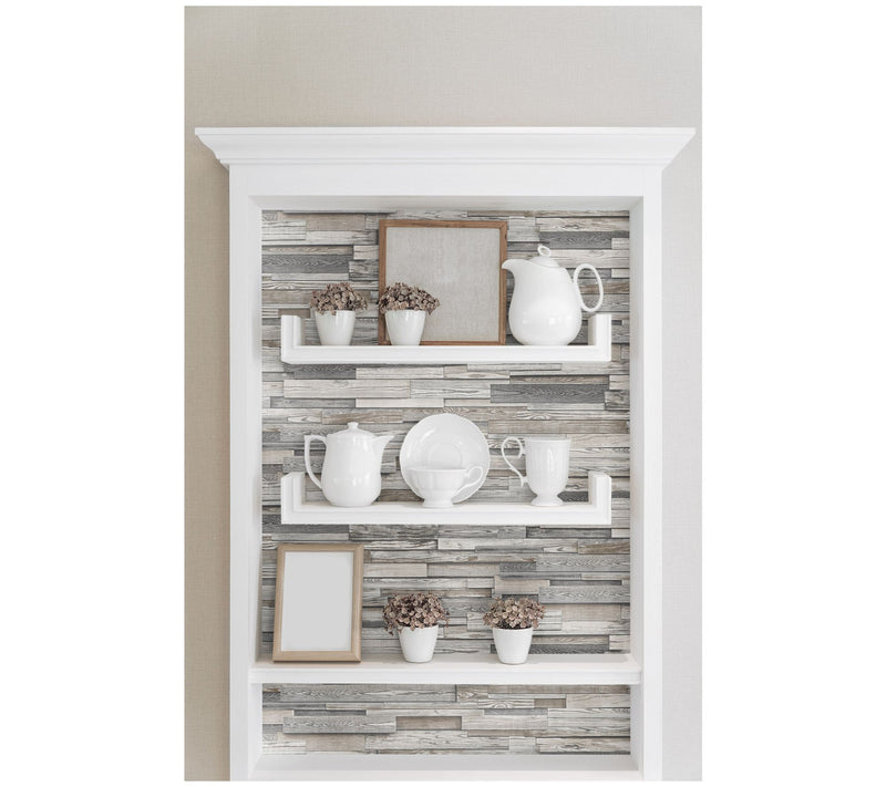 NextWall Reclaimed Wood Plank Peel and Stick Wallpaper Roll — View 10