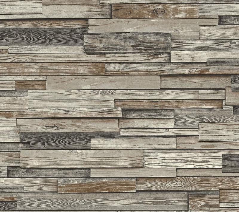 NextWall Reclaimed Wood Plank Peel and Stick Wallpaper Roll — View 3
