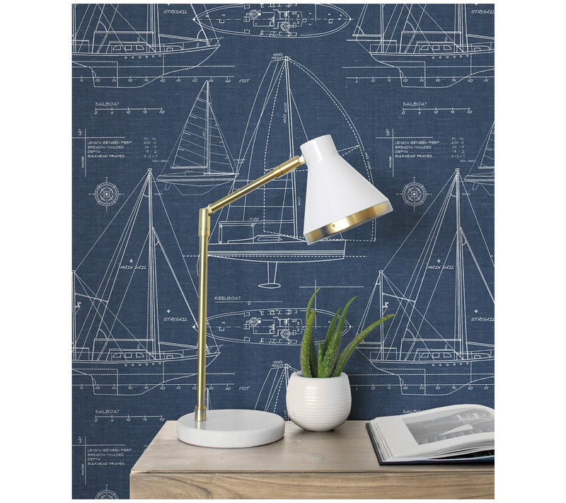 NextWall Yacht Club Peel and Stick Wallpaper Roll — View 6