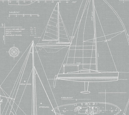 NextWall Yacht Club Peel and Stick Wallpaper Roll