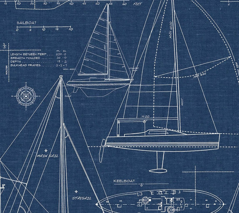 NextWall Yacht Club Peel and Stick Wallpaper Roll — View 4