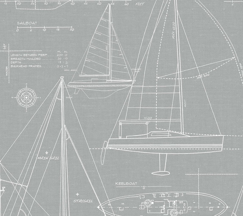 NextWall Yacht Club Peel and Stick Wallpaper Roll — View 3