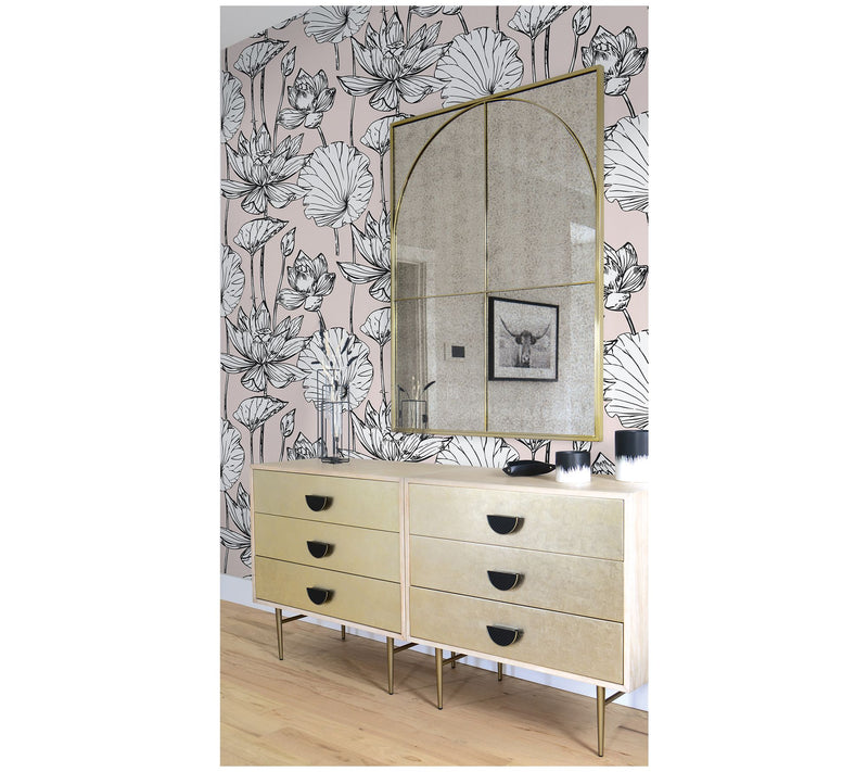 NextWall Lotus Floral Peel and Stick WallpaperRoll — View 13