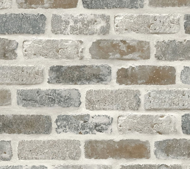 NextWall Washed Faux Brick Peel and Stick Wallpaper Roll — View 5