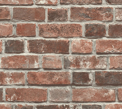 NextWall Distressed Brick Peel and Stick Wallpaper Roll