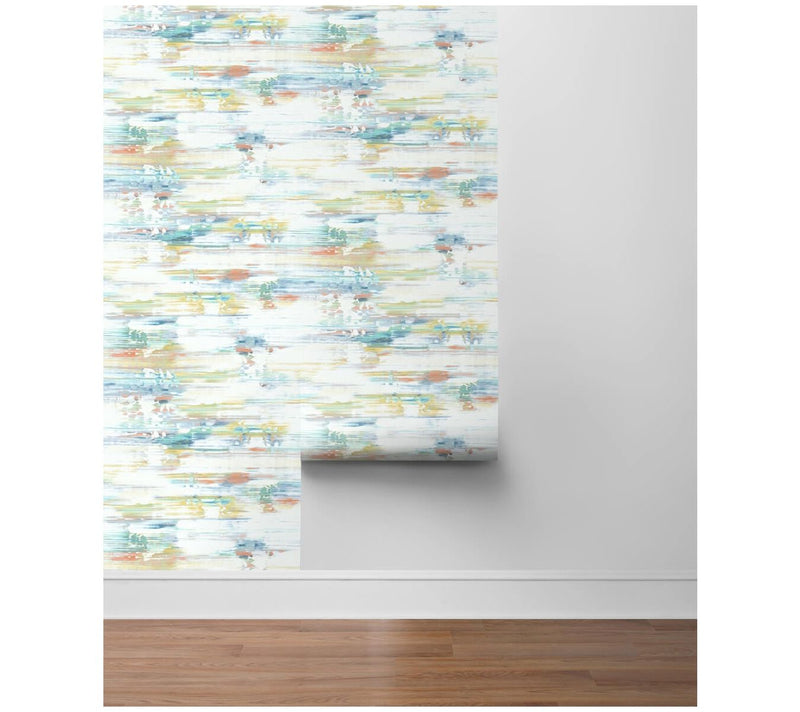 NextWall Brushed Stripe Peel and Stick Wallpaper Roll — View 6