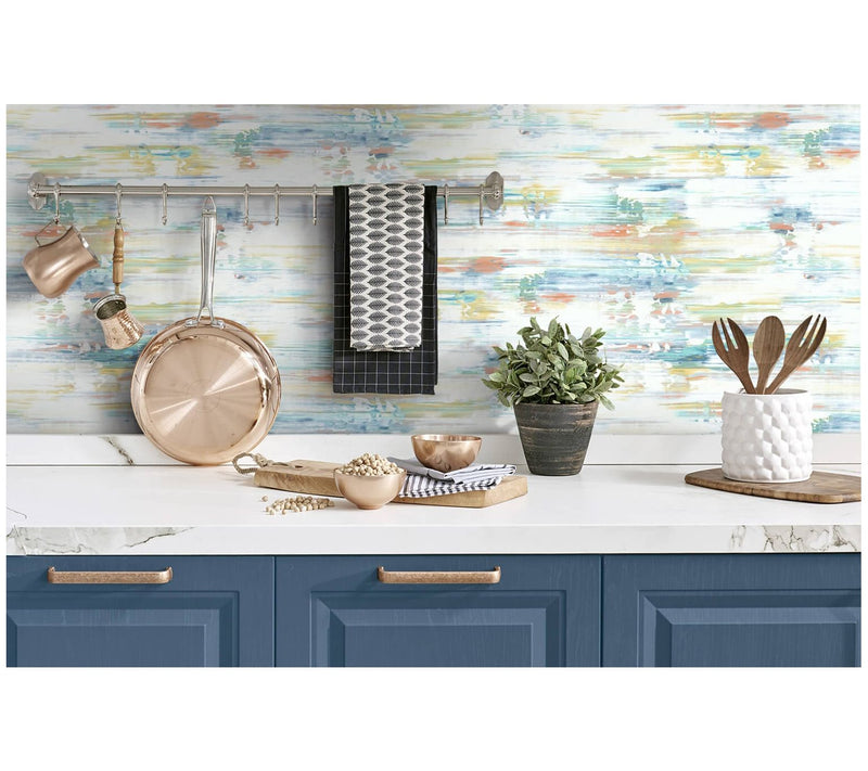 NextWall Brushed Stripe Peel and Stick Wallpaper Roll — View 4