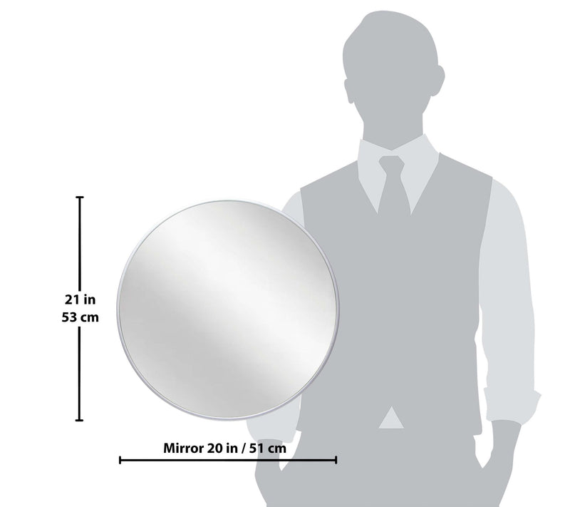 Infinity Instru ments 21" Wall Mirror, Matte S Ilver Frame — View 5
