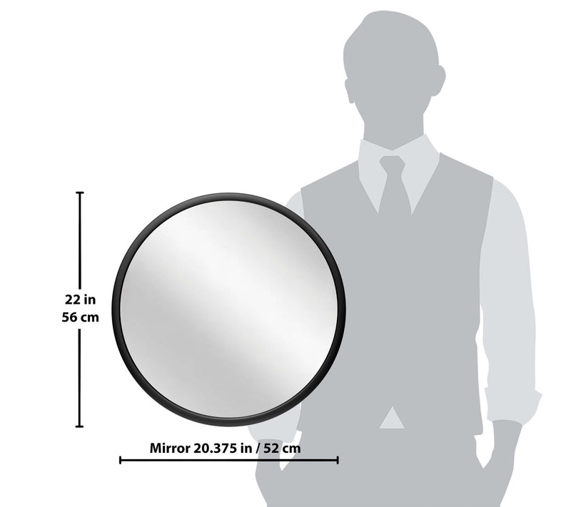 Infinity Instruments 22" Wall Mirror, Matte Blak Frame — View 7
