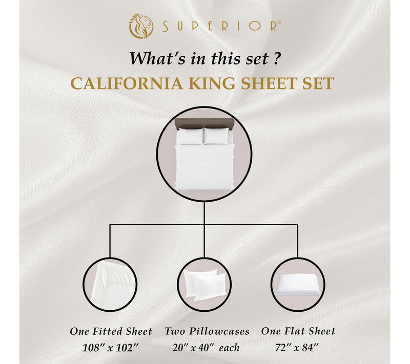Superior 1200-TC Egyptian Cotton 4-Piece Sheett Cal King — View 32