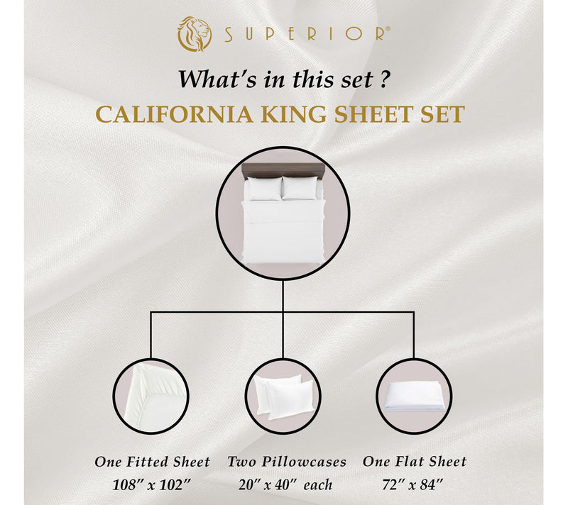 Superior 1500-TC Egyptian Cotton 4-Piece SheetCal King — View 28